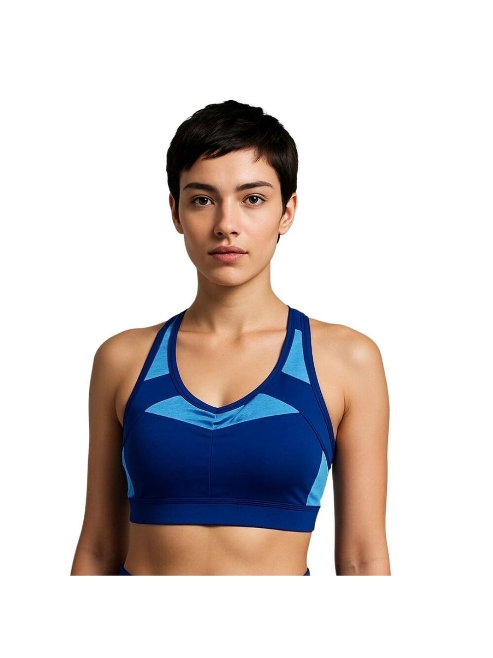 Sport Bra Champion workout top atletic high impact wire free blue Criss-cross